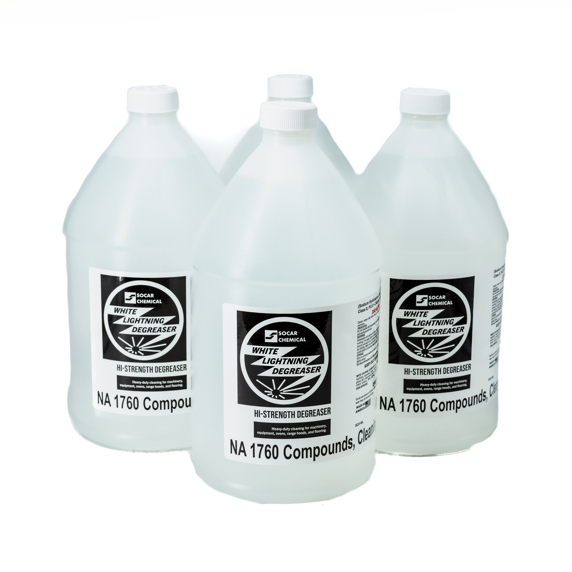 SOCAR White Lightning Professional High Strength Degreaser - 4 Gal., Heavy-Duty, Model# SCO-WL-4
